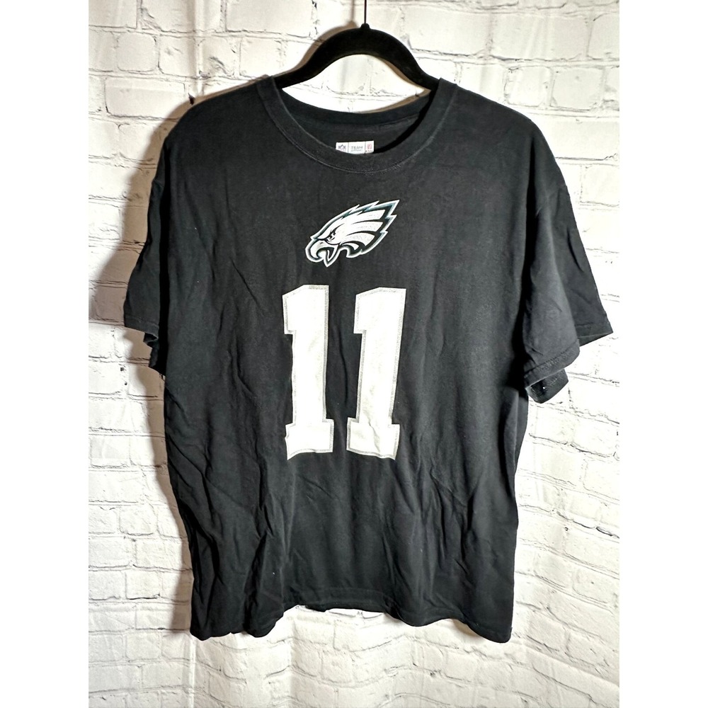 NFL BRAND EAGLE SHORT SLEEVE SHIRT #11 WENTZ SZ (L)  LADIES     EUC    F-382